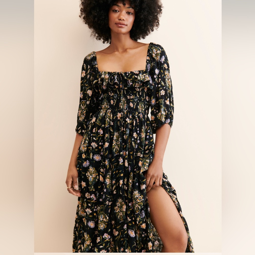 Oasis printed midi dress